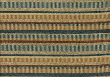 Designer Fabric Shade Of Brown Teal Striped  Drapery Upholstery