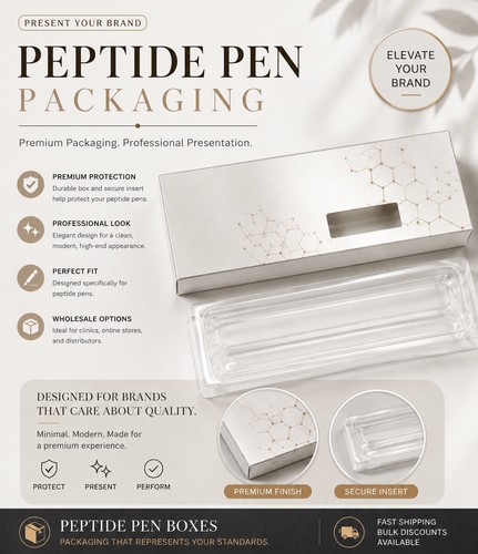 Empty peptide pen packaging - x5,