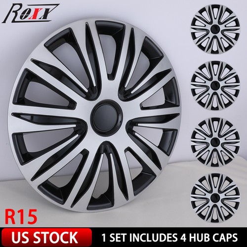 4pcs silver black - 15", on