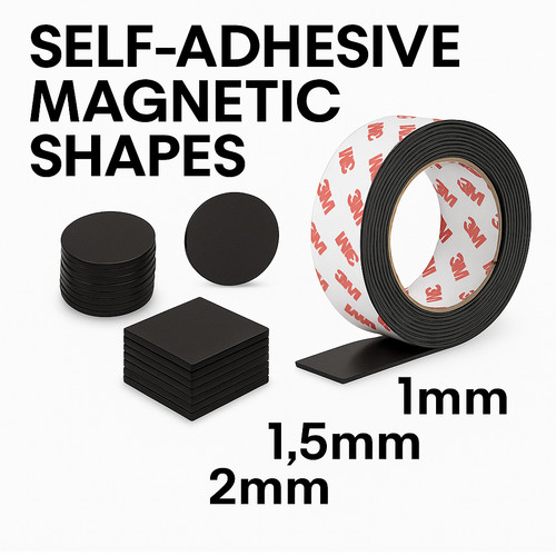 Self adhesive magnetic shapes - magnetic,