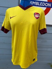 Arsenal 201-13 Away Shirt Size Small Yellow & Burgundy Player Issue? Gunners