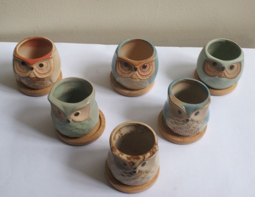Set mini ceramic owl - mini,