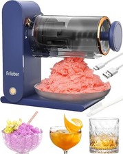Enleber Shaved Ice Machine Electric -Rechargeable Snow Cone Maker,Frozen Dessert