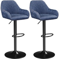 2pcs Vintage Bar Stools Height
