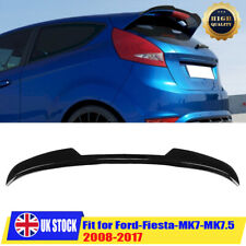Rear Spoiler Extension Lip Gloss Black For Ford Fiesta Mk7-7.5 ST Zetec S 08-17