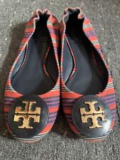 Genuine Tory Birch Striped Flat Pumps Uk Size 3 