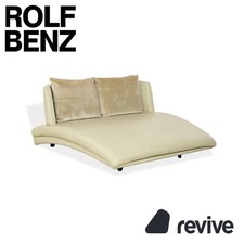 Rolf Benz 2800 Leather Lounge Pistachio Beige Sofa Couch Daybed