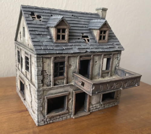 Ruined balcony house tabletop - ruined,