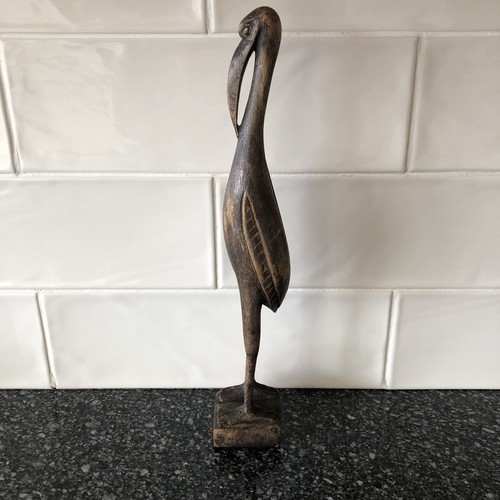 Hand carved wooden senufo bird - hand-carved,