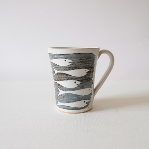 Tregear pottery fish mug - tregear,