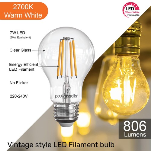 Led dimmable gls - led, 7w=60w