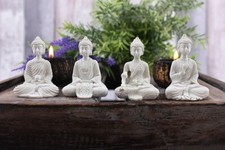 White Resin Mini Thai Buddha