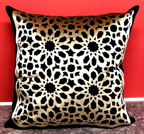 Black gold geometric - black, &