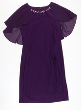 David Emanuel Women's Purple Beaded Dress Size 18