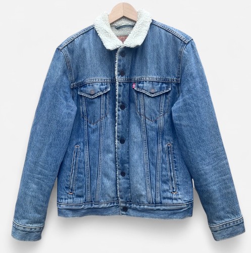 Levi blue denim sherpa lined - denim,