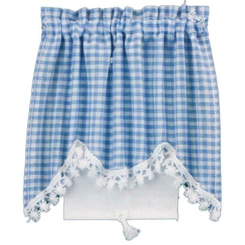 Dolls house blue gingham - dolls,