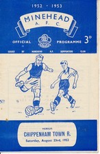 MINEHEAD v Chippenham Town Reserves (Western League) 1952/1953