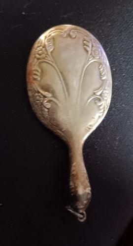 Vintage silver tone metal hand - silver-tone,