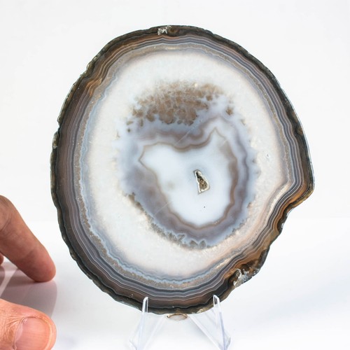 145g 115mm natural agate slice - natural,