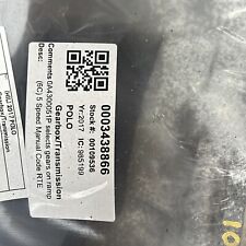 POLO GEARBOX  2017 1.4L DIESEL 5 SPEED MANUAL 0A4300051P VOLKSWAGEN VW