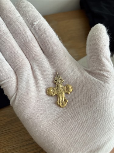Golden cross byzantine ancient