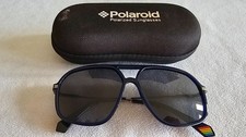Polaroid blue frame polarized sunglasses. PLD 6182/S. With case.