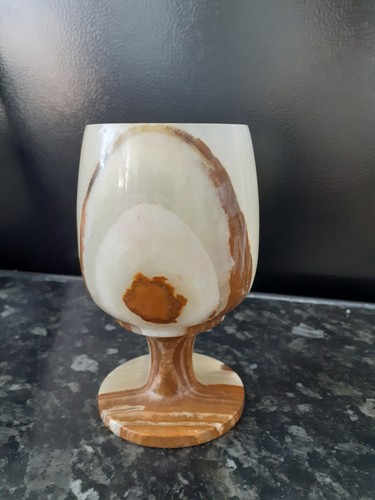 Onyx stone goblet vintage - ,