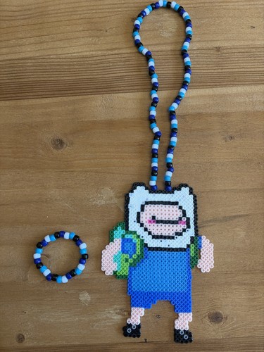 Handmade finn kandi necklace - handmade,