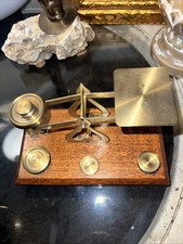 Vintage Brass And Wood Postal