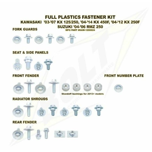 Kit screws plastic bolt - screws,