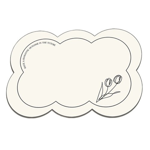 Absorbent flower kitchen mat - flower,