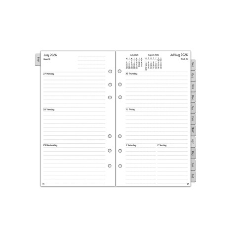 Ring diary refill - 6-ring,