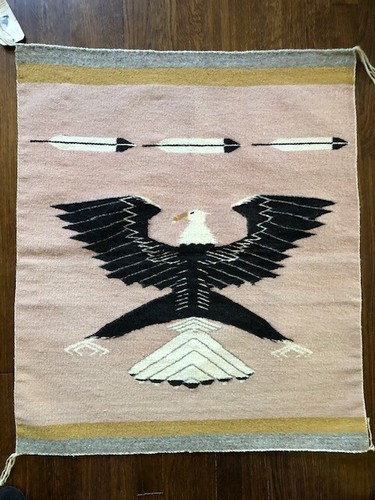 Hand woven navajo rug - navajo,