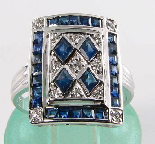 Large 9ct white - large, blue