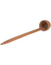 Extra Large Cherry Wood Soup Spoon L55cm(21.6") Ø10.5cm(4") Jumbo Scoop Ladle