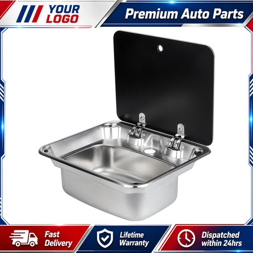 Stainless steel campervan - stainless, sink