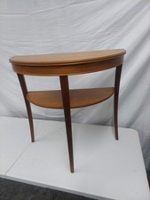 Legate Furniture Half Moon Console Table – Vintage Demi-Lune Hall Table Teak    