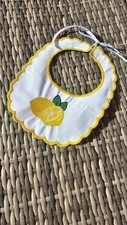 Handmade Bib Romany Baby Lemon