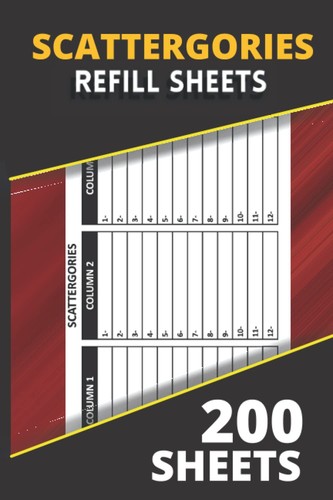 Scattergories refill sheets - refill,