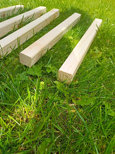 Planed pine square wooden - planed,