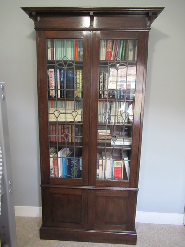 Victorian oak bookcase with