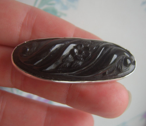 Antique victorian whitby jet - victorian,