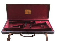 W J JEFFERY LEATHER DOUBLE GUN