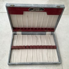 Empty Canteen Box Grey Textured Skin/Fur Effect For Upcycling 13x9.5x2in