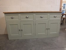 RUTLAND PAINTED 4 DOOR SIDEBOARD HAND MADE ROUGH SAWN BESPOKE SIZES FRENCH GRAY