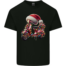 Christmas Scooter Xmas Hat MOD Moped Kids T-Shirt Childrens