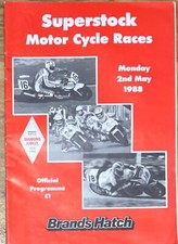 Official Programme 1988.MCN Superstock Championship. BSB British Superbikes