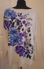 M&CO LADIES GREY FLORAL JUMPER