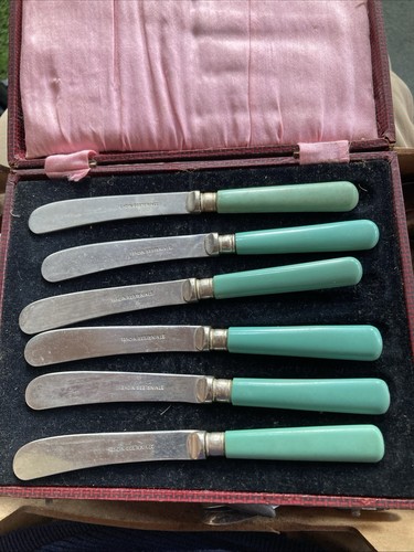 Set vintage butter - 6, knives