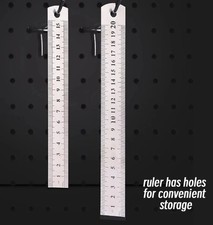 Double sided metal ruler - sided,